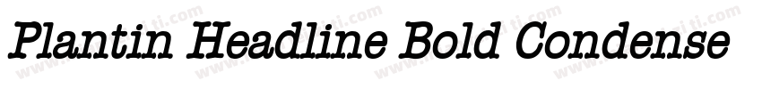 Plantin Headline Bold Condensed字体转换